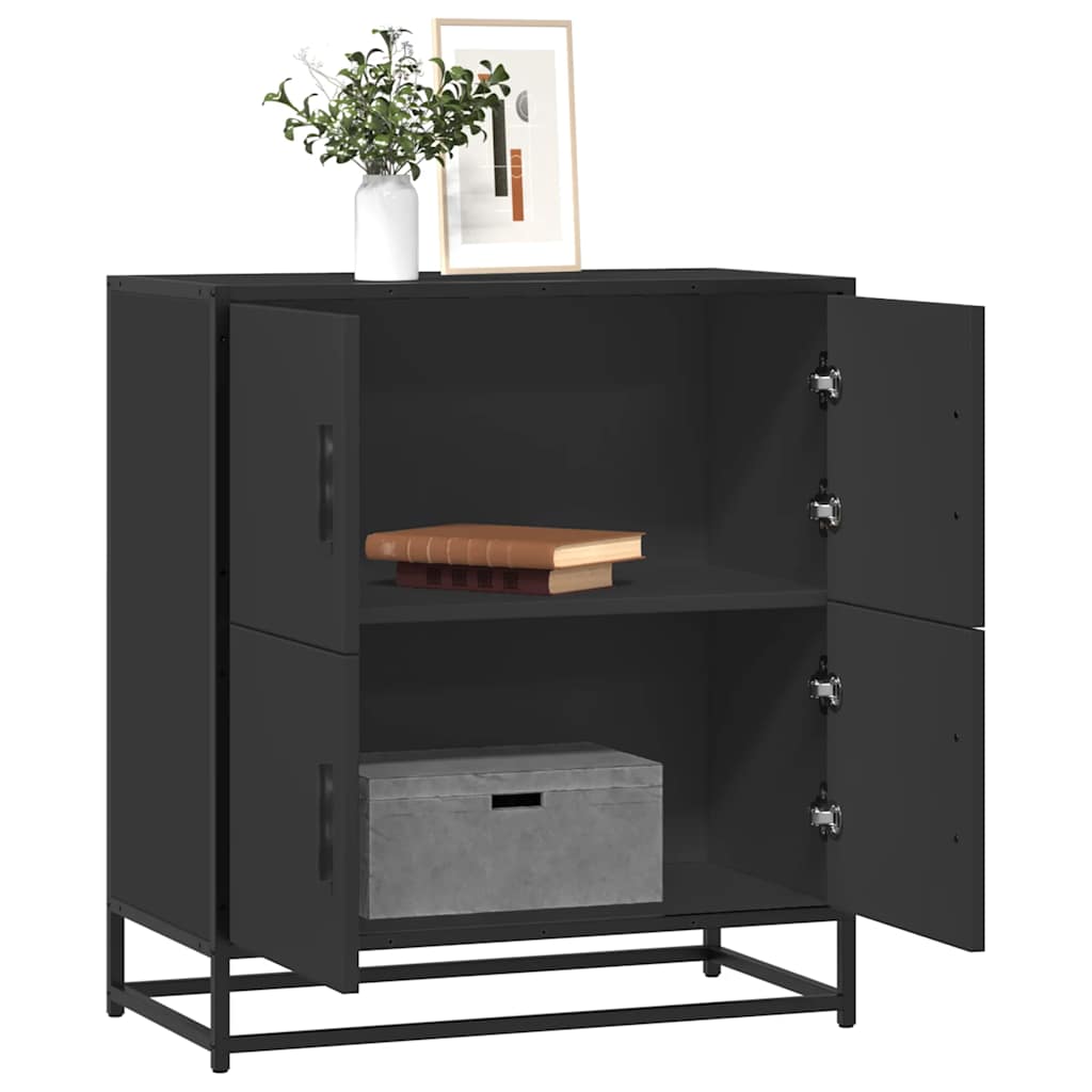 vidaXL Dressoir 68x35x76 cm bewerkt hout gerookt eikenkleurig - Aashly