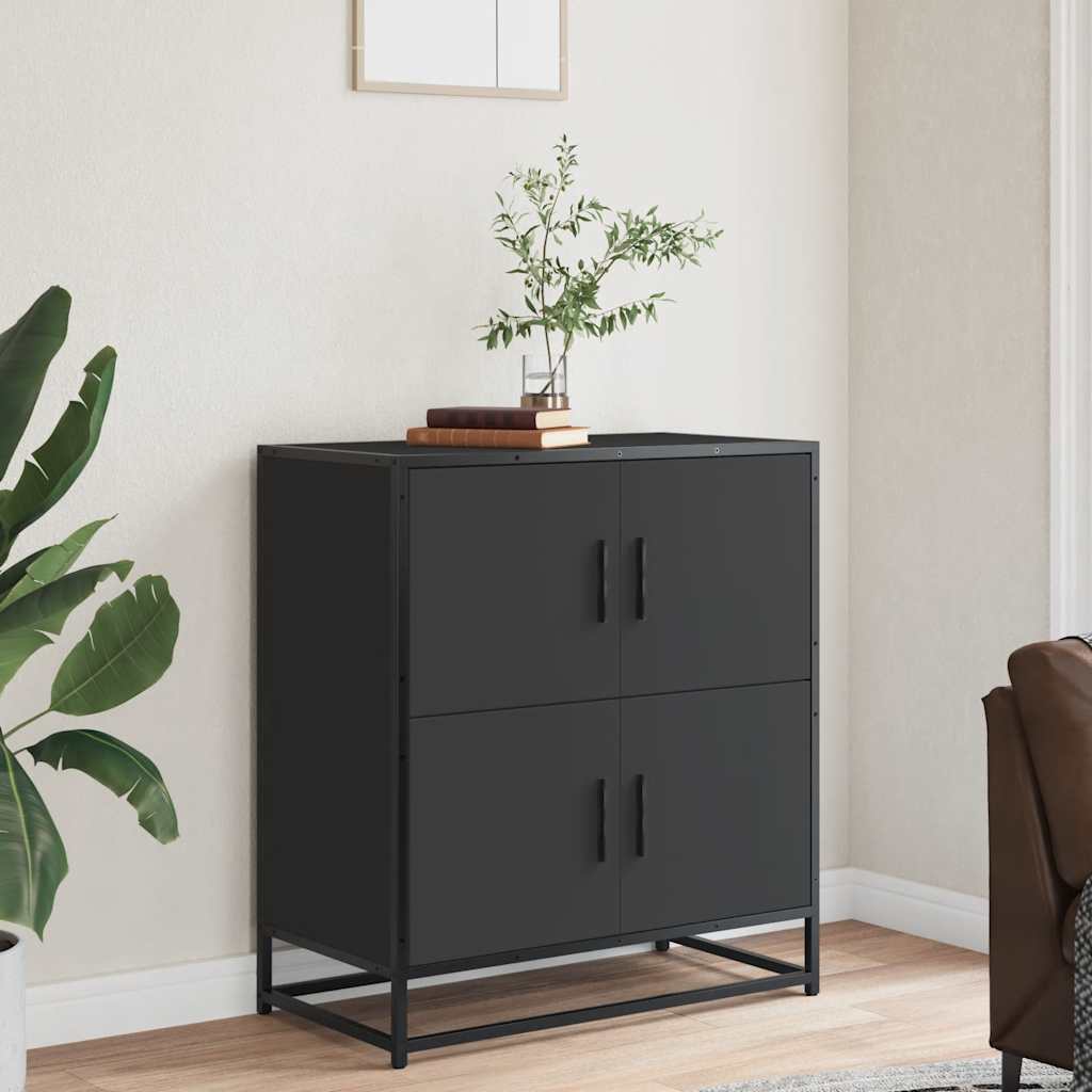 vidaXL Dressoir 68x35x76 cm bewerkt hout gerookt eikenkleurig - Aashly