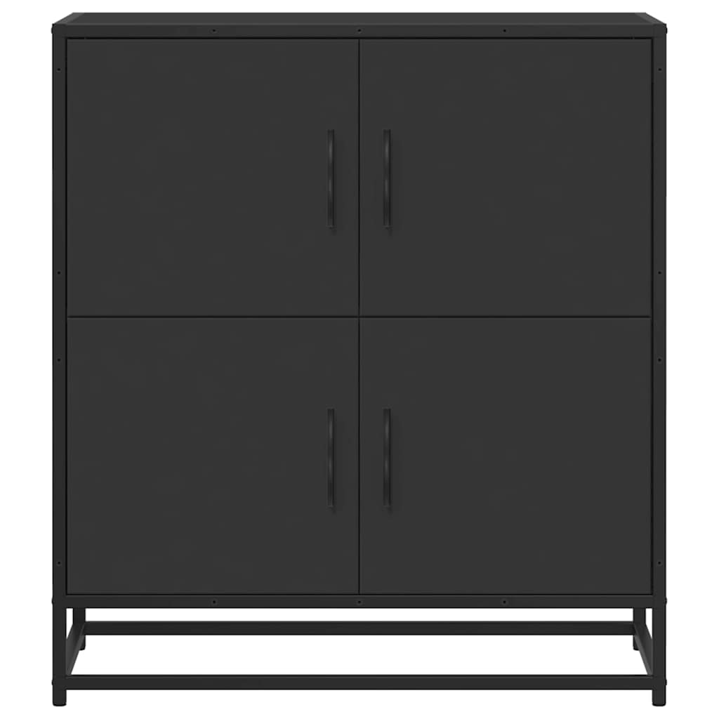 vidaXL Dressoir 68x35x76 cm bewerkt hout gerookt eikenkleurig - Aashly
