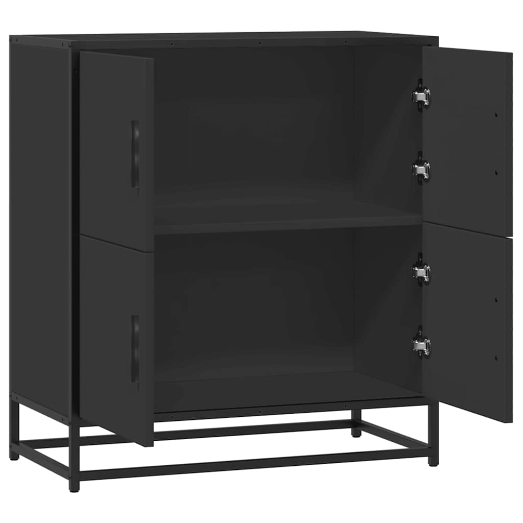 vidaXL Dressoir 68x35x76 cm bewerkt hout gerookt eikenkleurig - Aashly