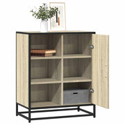 vidaXL Dressoir 62x35x76 cm bewerkt hout bruin eikenkleur - Aashly