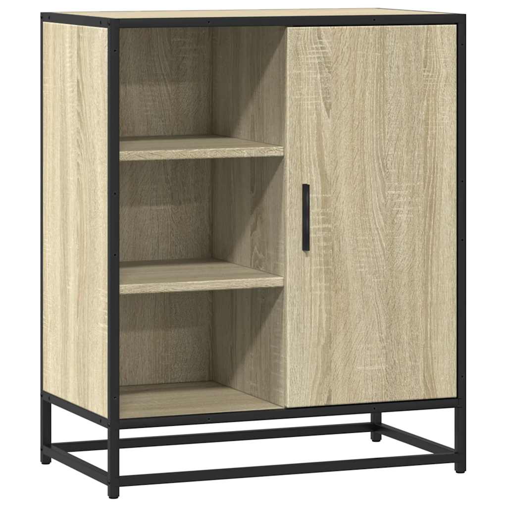 vidaXL Dressoir 62x35x76 cm bewerkt hout bruin eikenkleur - Aashly