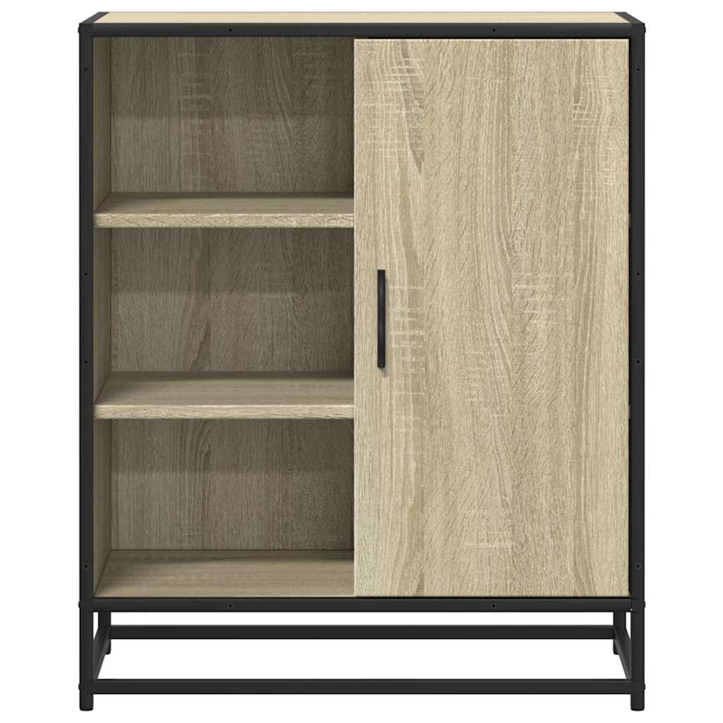 vidaXL Dressoir 62x35x76 cm bewerkt hout bruin eikenkleur - Aashly