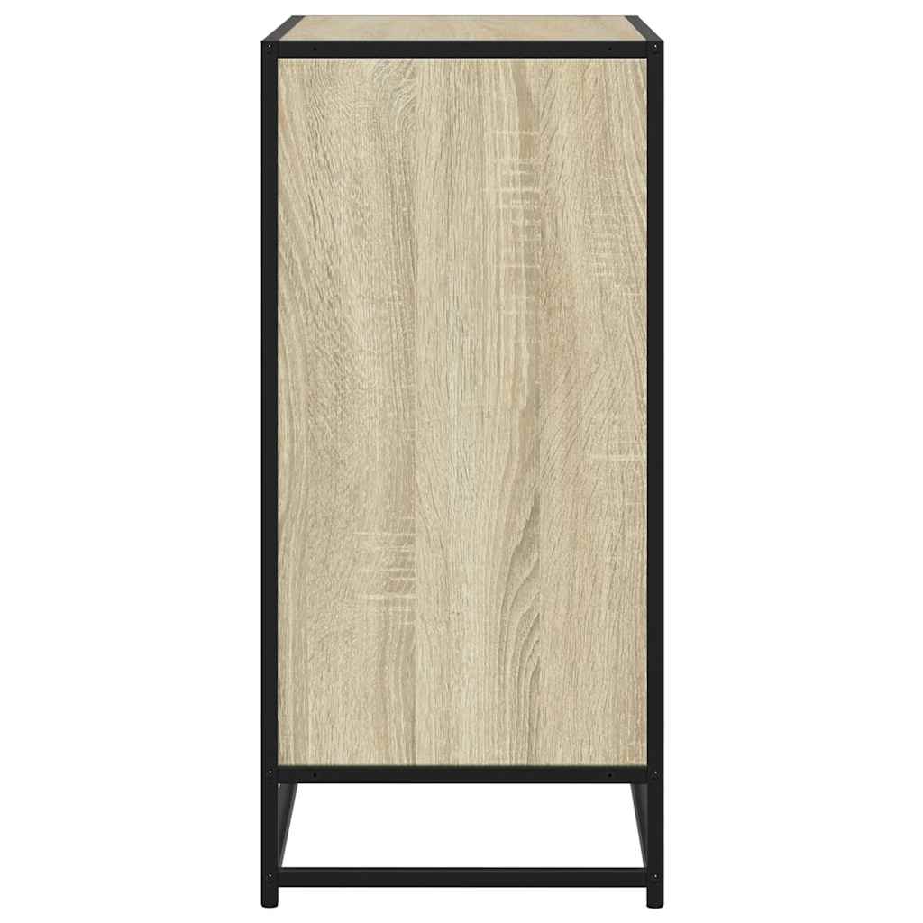 vidaXL Dressoir 62x35x76 cm bewerkt hout bruin eikenkleur - Aashly