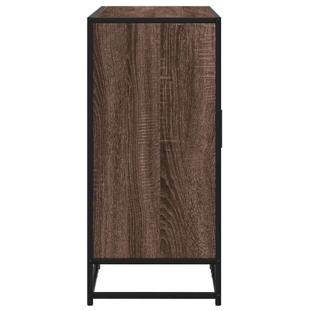 vidaXL Dressoir 94x35x76 cm bewerkt hout gerookt eikenkleurig - Aashly