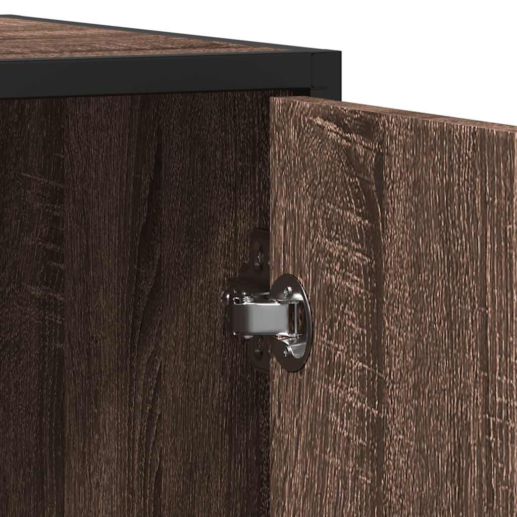 vidaXL Dressoir 92x35x76 cm bewerkt hout zwart - Aashly