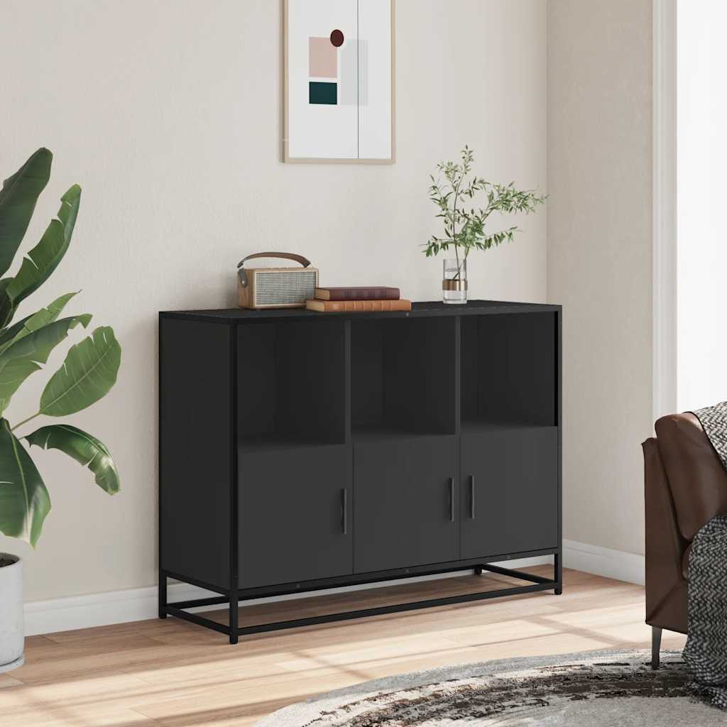 vidaXL Dressoir 100x35x76 cm bewerkt hout gerookt eikenkleurig - Aashly