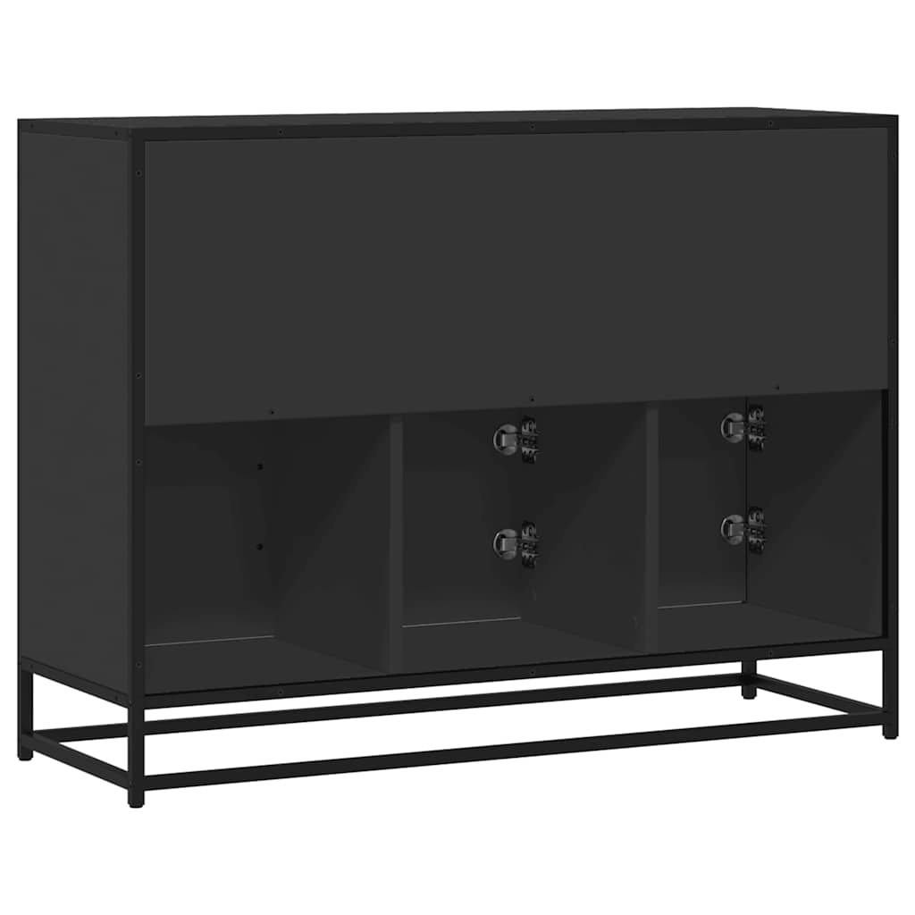 vidaXL Dressoir 100x35x76 cm bewerkt hout gerookt eikenkleurig - Aashly