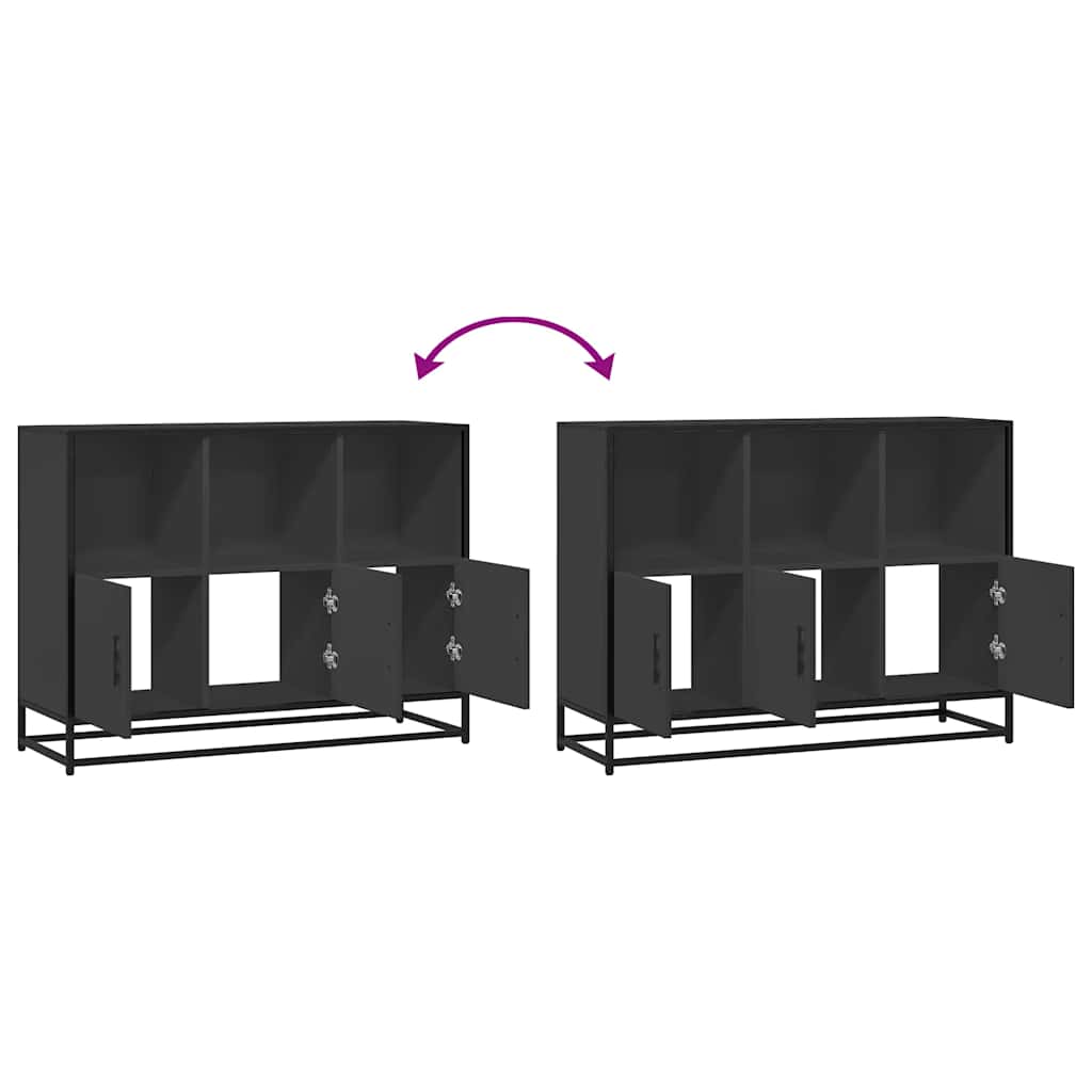 vidaXL Dressoir 100x35x76 cm bewerkt hout gerookt eikenkleurig - Aashly