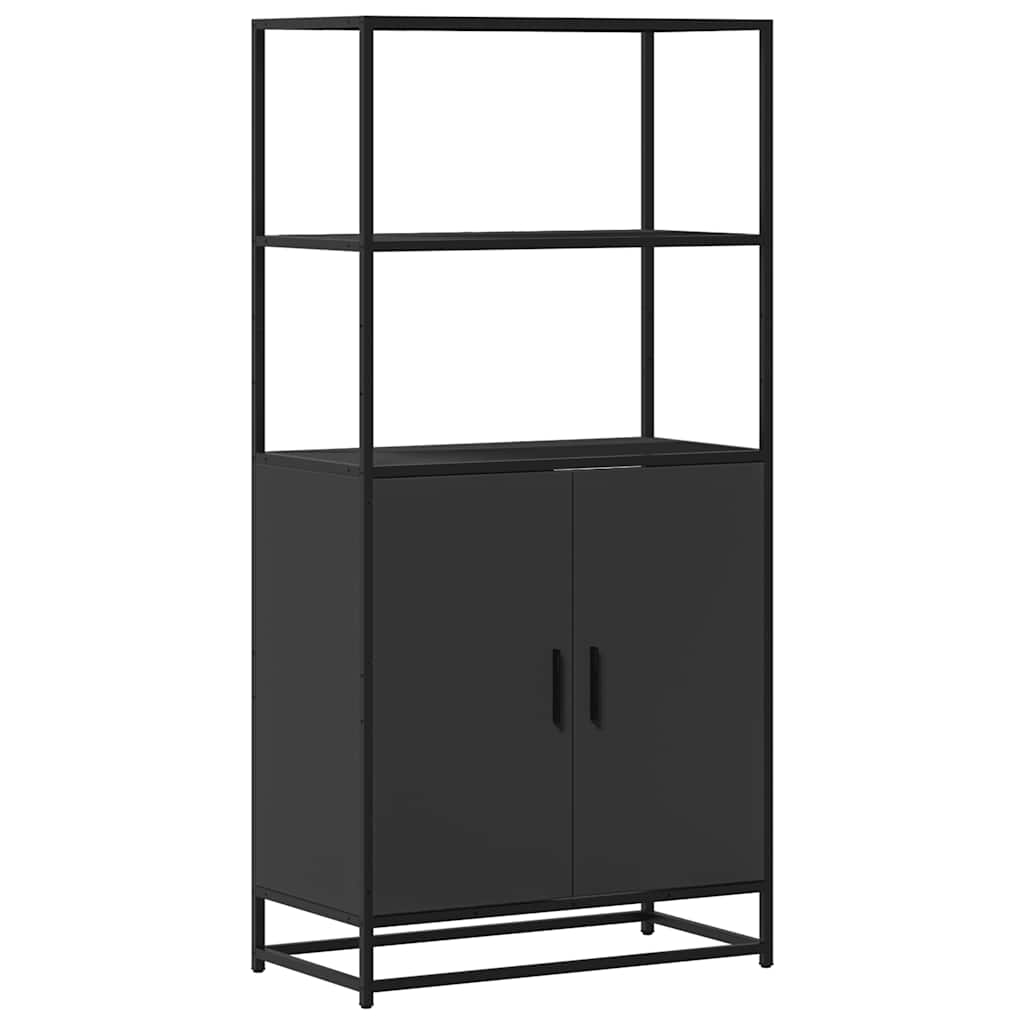 vidaXL Hoge kast 68x35x139cm bewerkt hout en metaal grijs sonoma eiken - Aashly