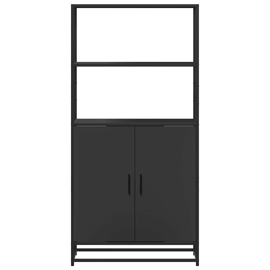 vidaXL Hoge kast 68x35x139cm bewerkt hout en metaal grijs sonoma eiken - Aashly
