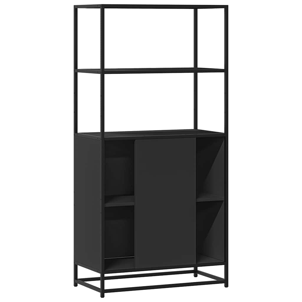 vidaXL Hoge kast 68x35x139cm bewerkt hout en metaal grijs sonoma eiken - Aashly