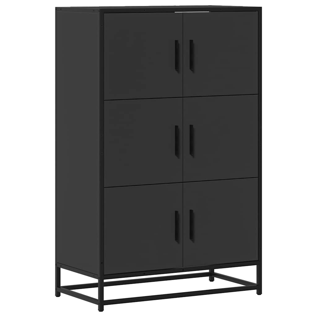vidaXL Hoge kast 68x35x106,5 cm bewerkt hout en metaal gerookt eiken - Aashly