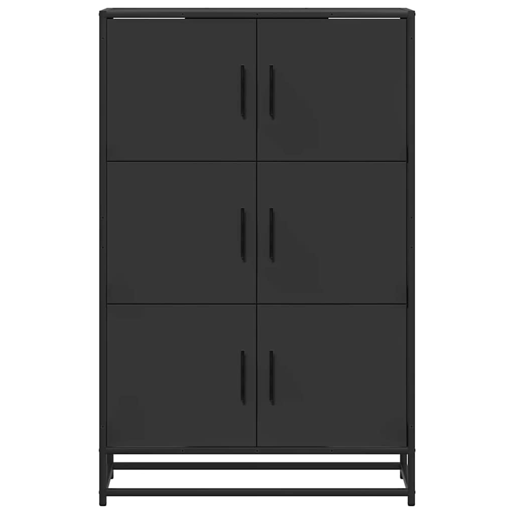 vidaXL Hoge kast 68x35x106,5 cm bewerkt hout en metaal gerookt eiken - Aashly