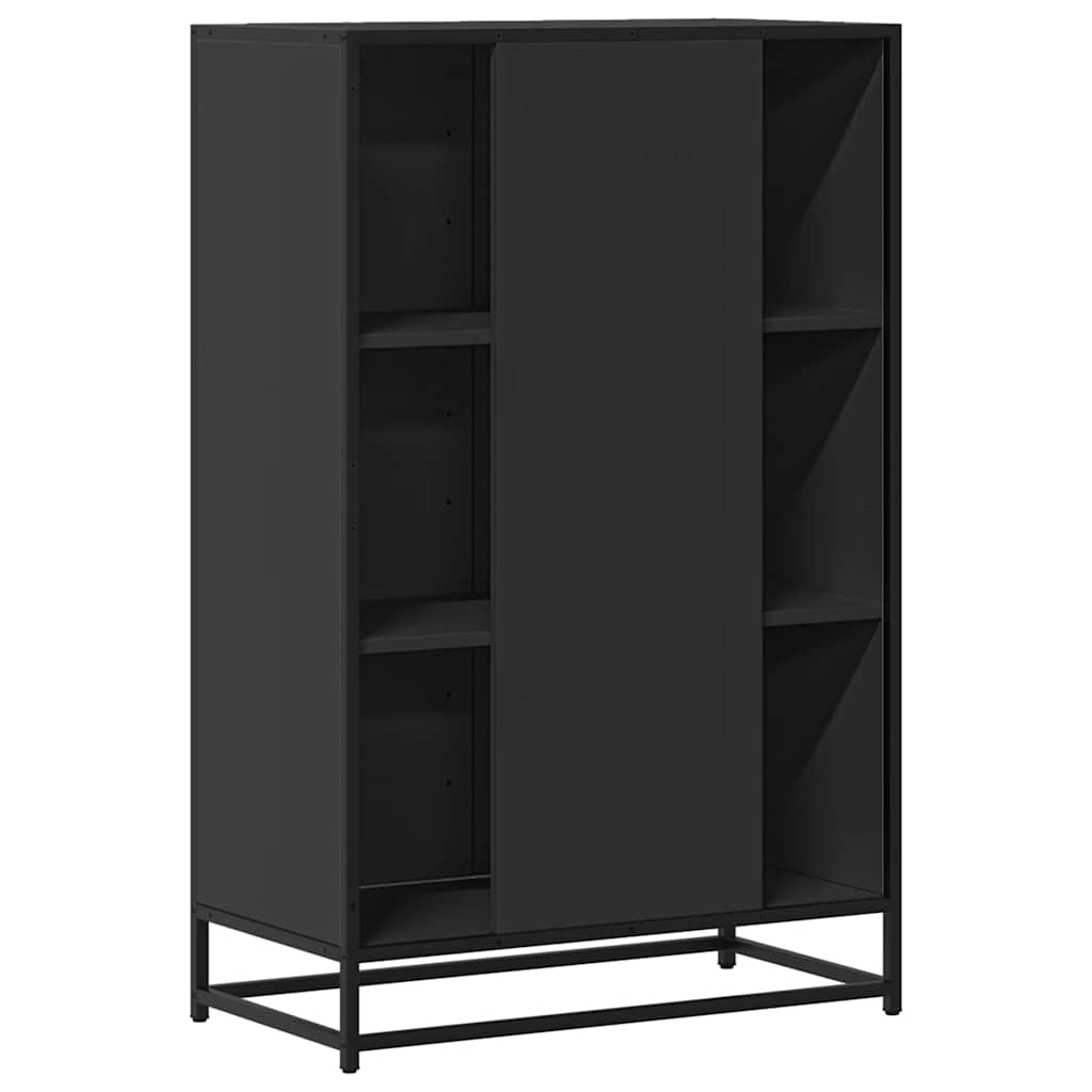 vidaXL Hoge kast 68x35x106,5 cm bewerkt hout en metaal gerookt eiken - Aashly