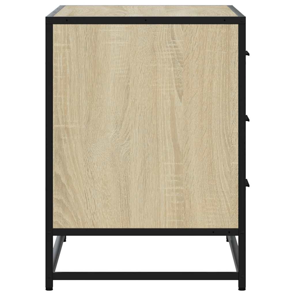 vidaXL Ladekast 70x41x56 cm bewerkt hout bruin eikenkleur - Aashly
