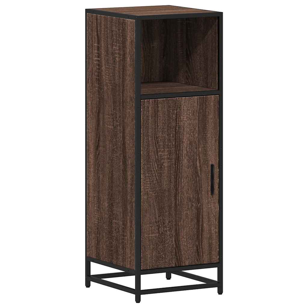 vidaXL Badkamerkast 35x37,5x100 cm bewerkt hout zwart - Aashly