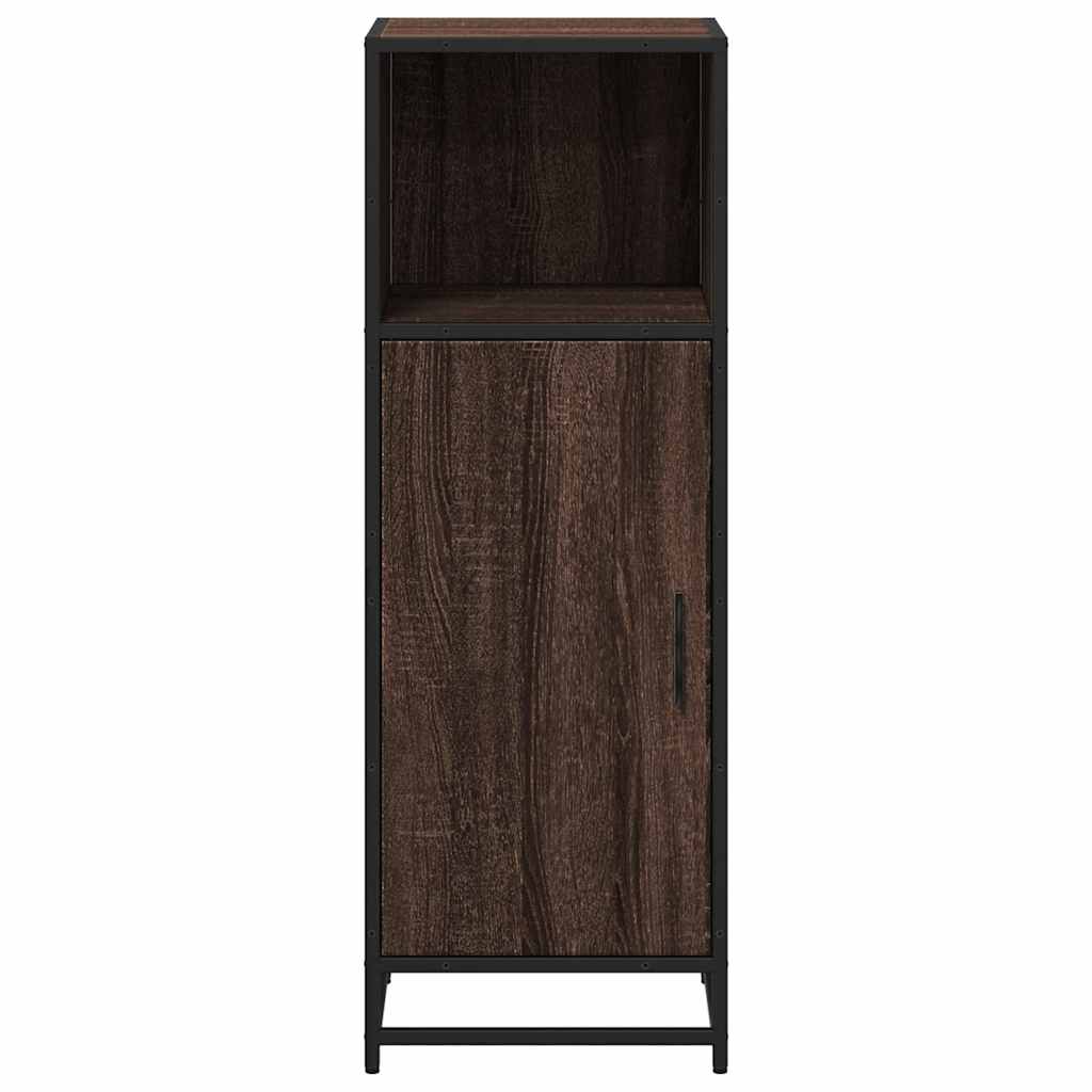 vidaXL Badkamerkast 35x37,5x100 cm bewerkt hout zwart - Aashly