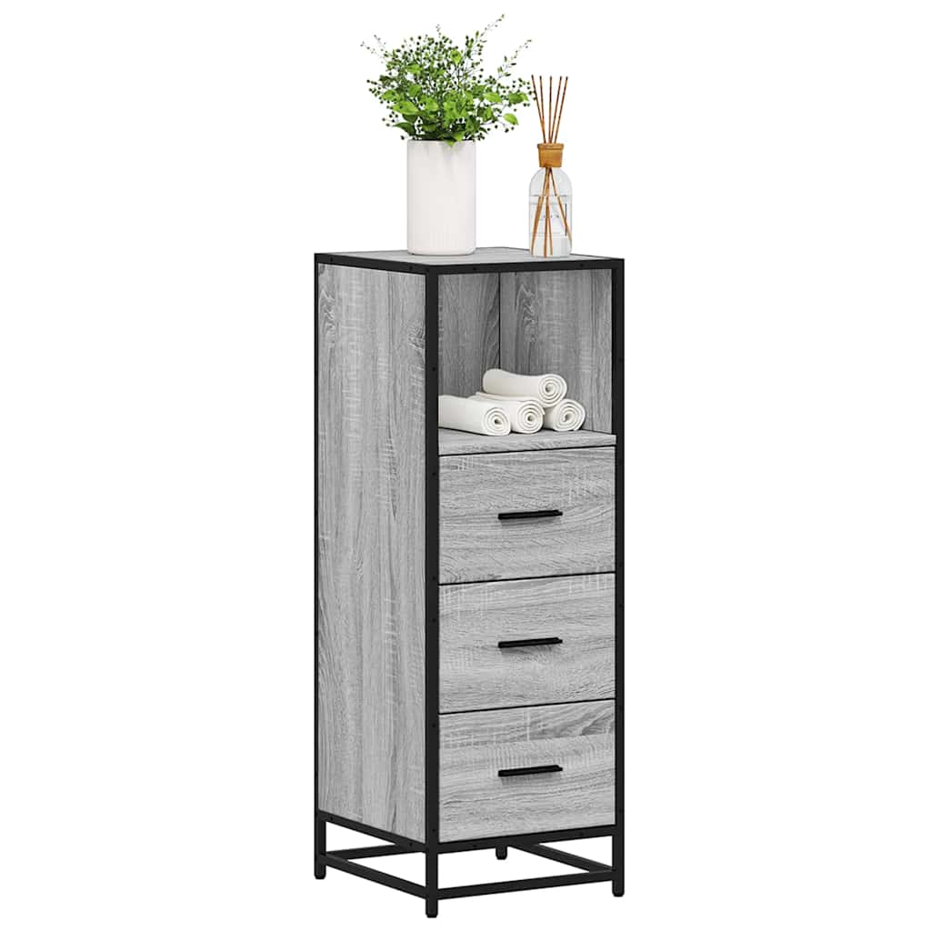 vidaXL Badkamerkast 35x37,5x100 cm bewerkt hout bruin eikenkleur - Aashly
