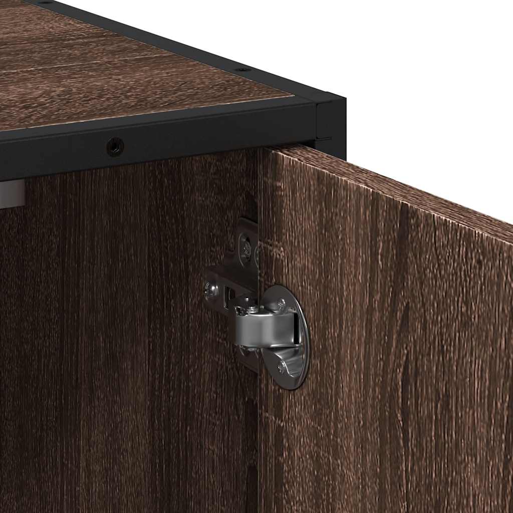 vidaXL Wastafelkast 65x33x60 cm bewerkt hout zwart - Aashly