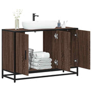 vidaXL Wastafelkast 90x33x60 cm bewerkt hout sonoma eikenkleurig - Aashly