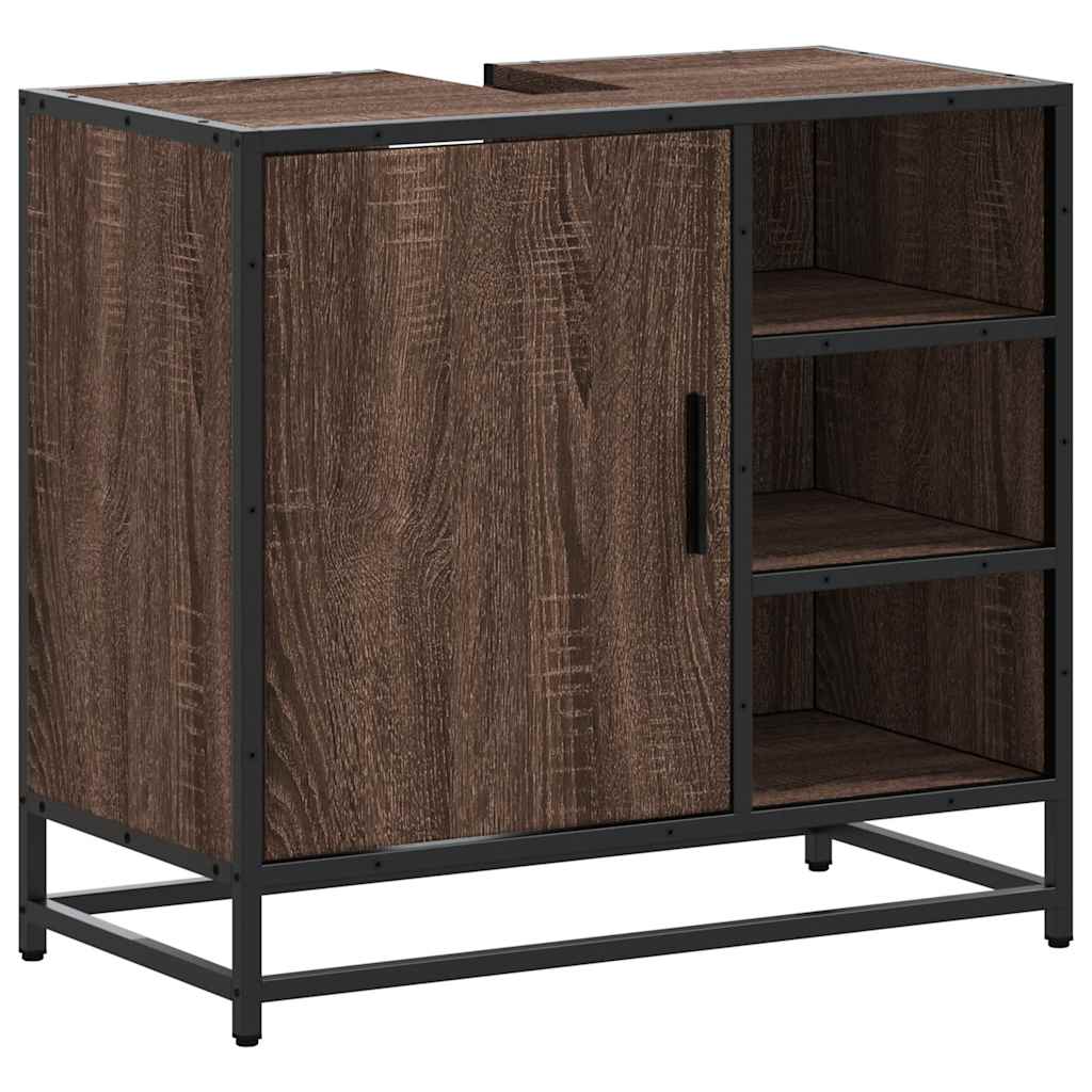 vidaXL Wastafelkast 65x33x60 cm bewerkt hout sonoma eikenkleurig - Aashly