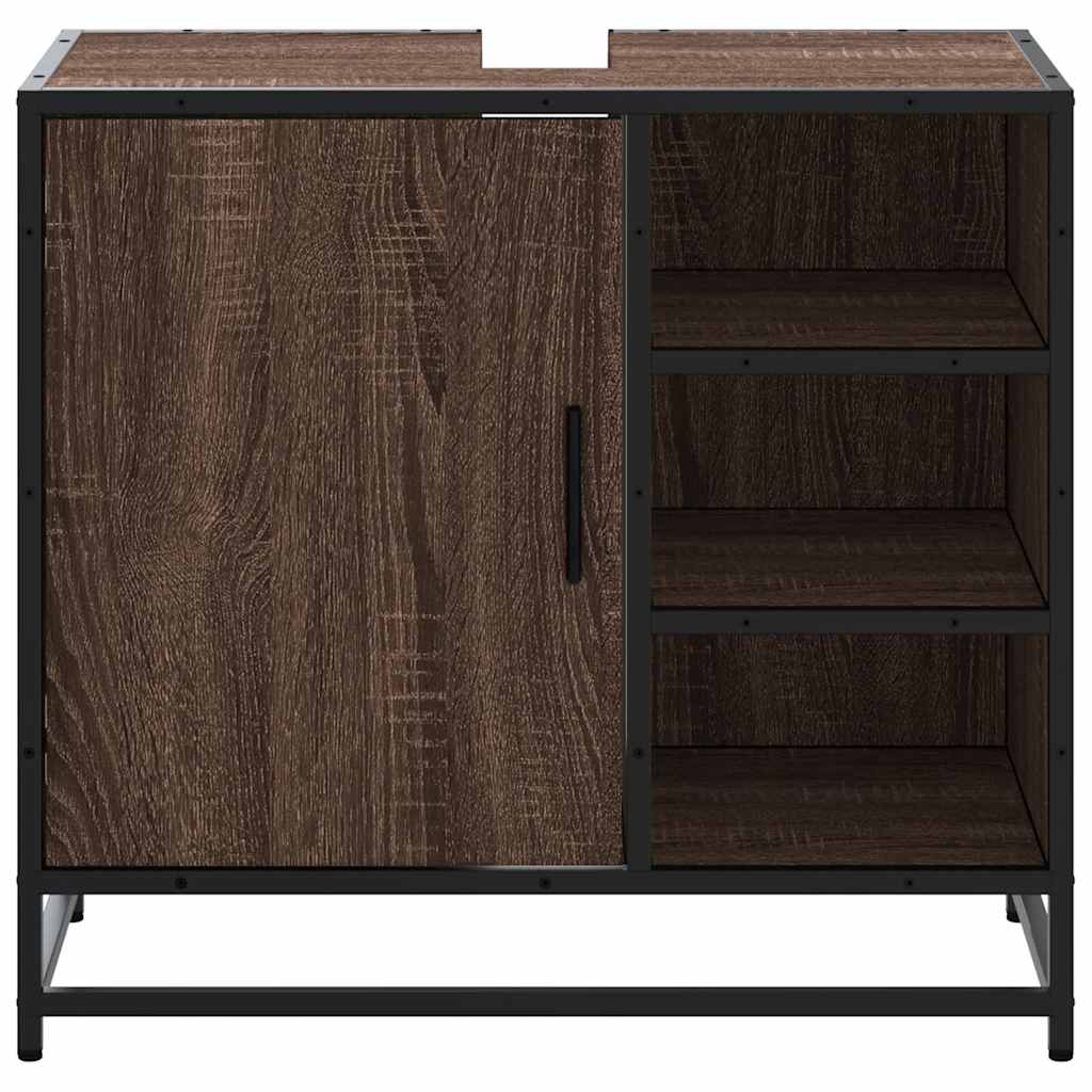vidaXL Wastafelkast 65x33x60 cm bewerkt hout sonoma eikenkleurig - Aashly