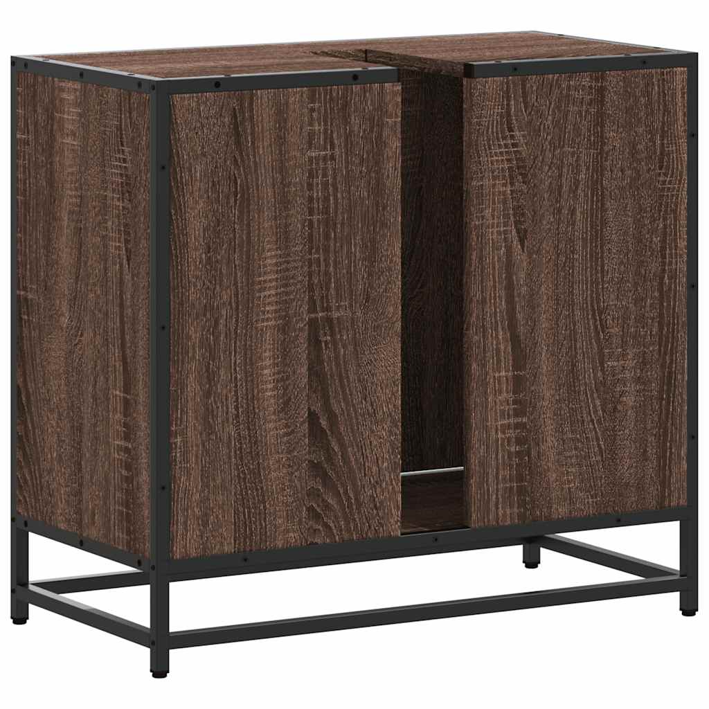 vidaXL Wastafelkast 65x33x60 cm bewerkt hout sonoma eikenkleurig - Aashly