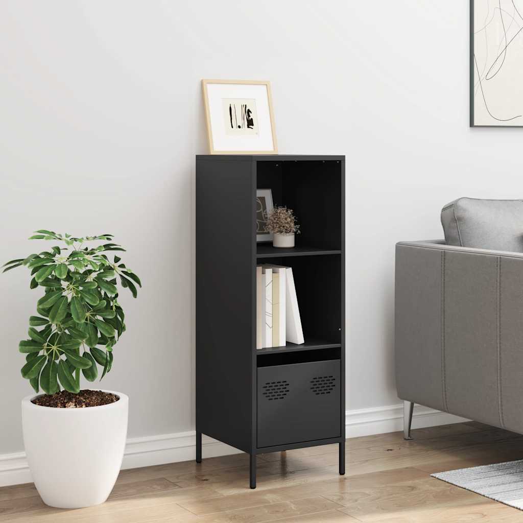 vidaXL Hoge kast 68x39x103,5 cm staal mosterdgeel - Aashly