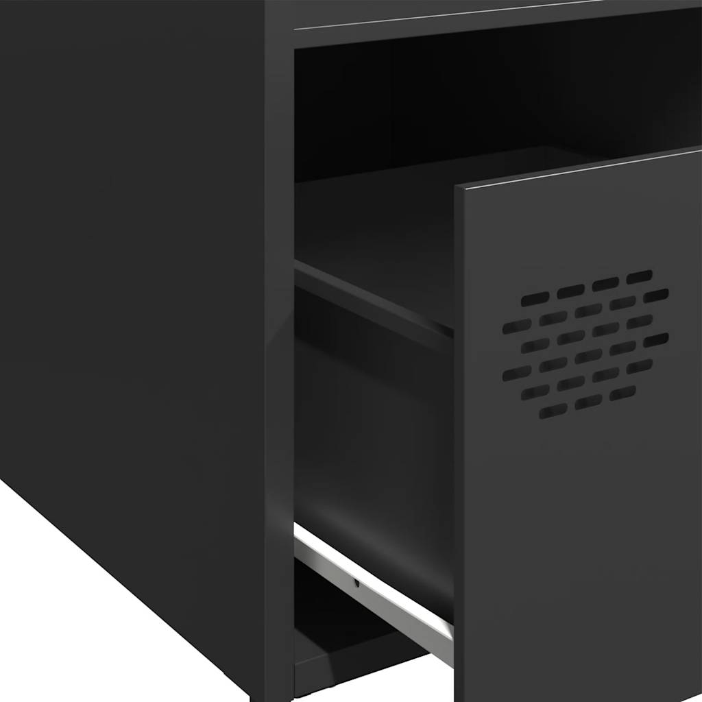 vidaXL Hoge kast 68x39x103,5 cm staal mosterdgeel - Aashly