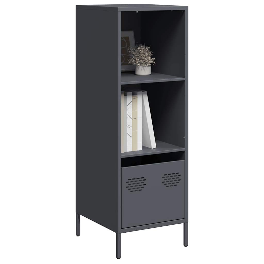 vidaXL Hoge kast 68x39x103,5 cm staal mosterdgeel - Aashly