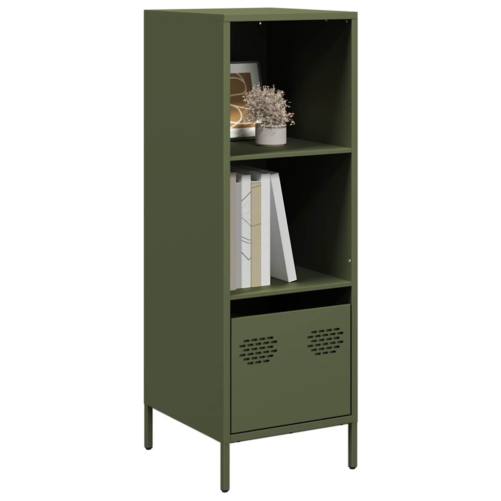 vidaXL Hoge kast 68x39x103,5 cm staal mosterdgeel - Aashly