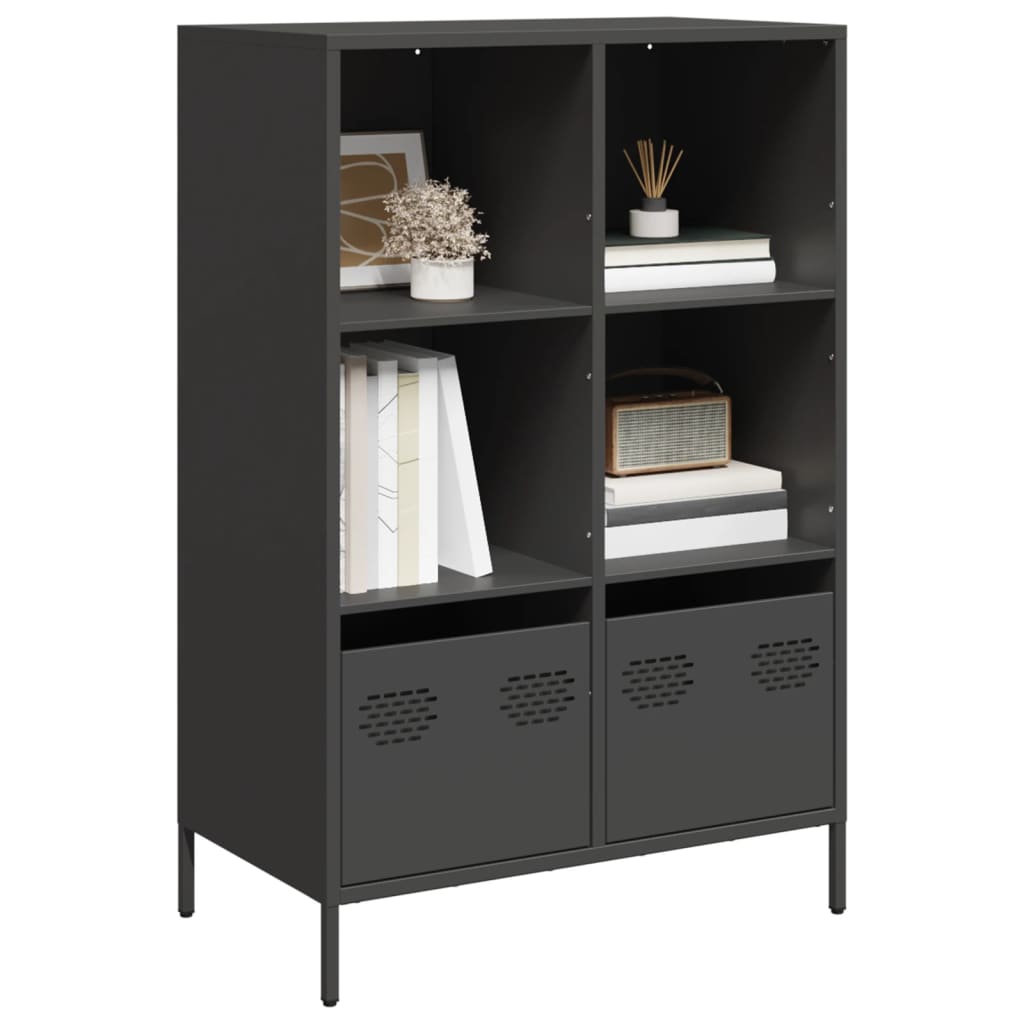 vidaXL Hoge kast 68x39x103,5 cm staal mosterdgeel - Aashly