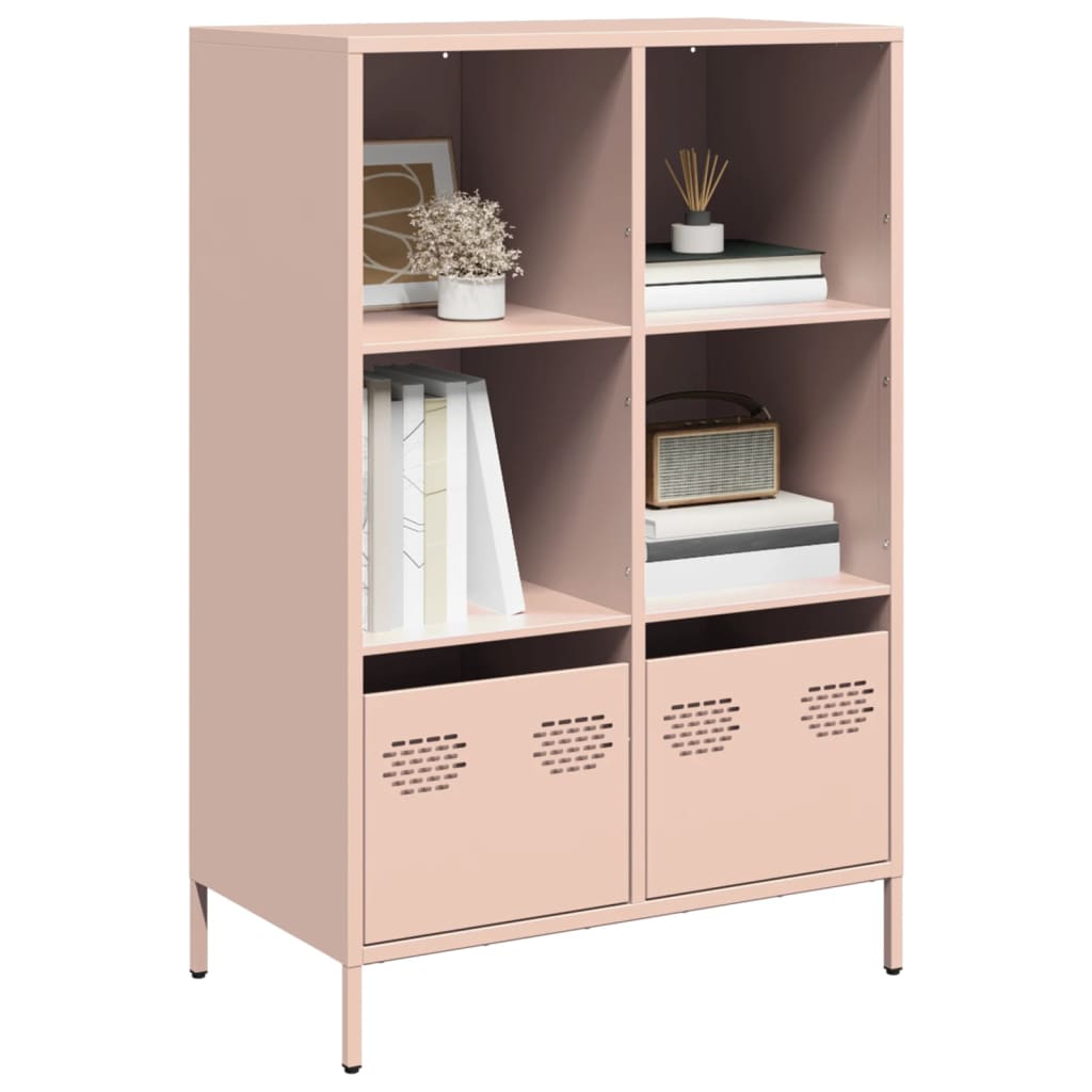 vidaXL Hoge kast 68x39x103,5 cm staal mosterdgeel - Aashly