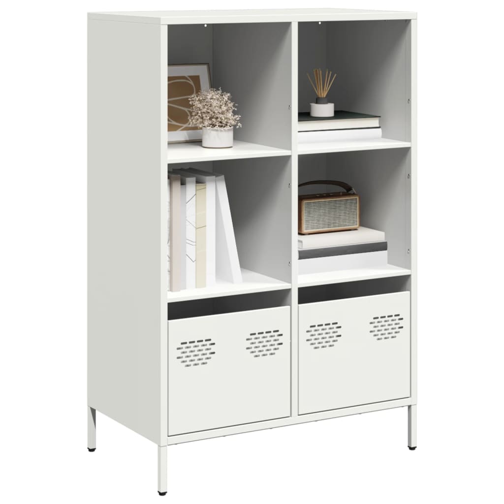 vidaXL Hoge kast 68x39x103,5 cm staal mosterdgeel - Aashly