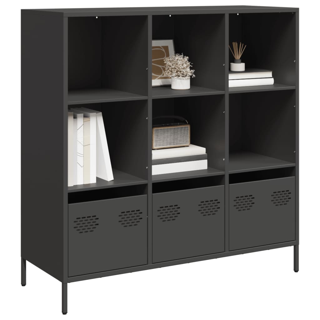vidaXL Hoge kast 68x39x103,5 cm staal mosterdgeel - Aashly