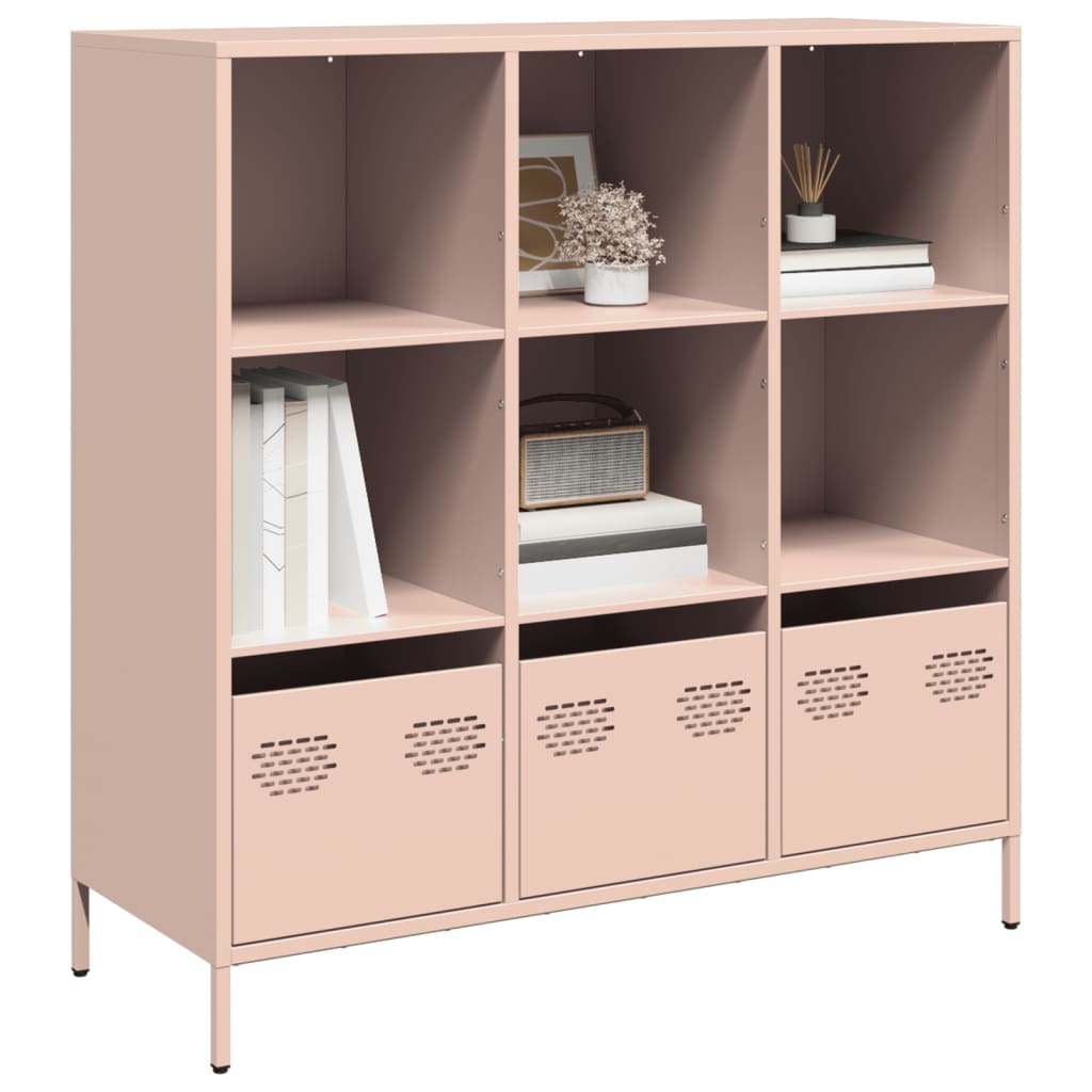 vidaXL Hoge kast 68x39x103,5 cm staal mosterdgeel - Aashly