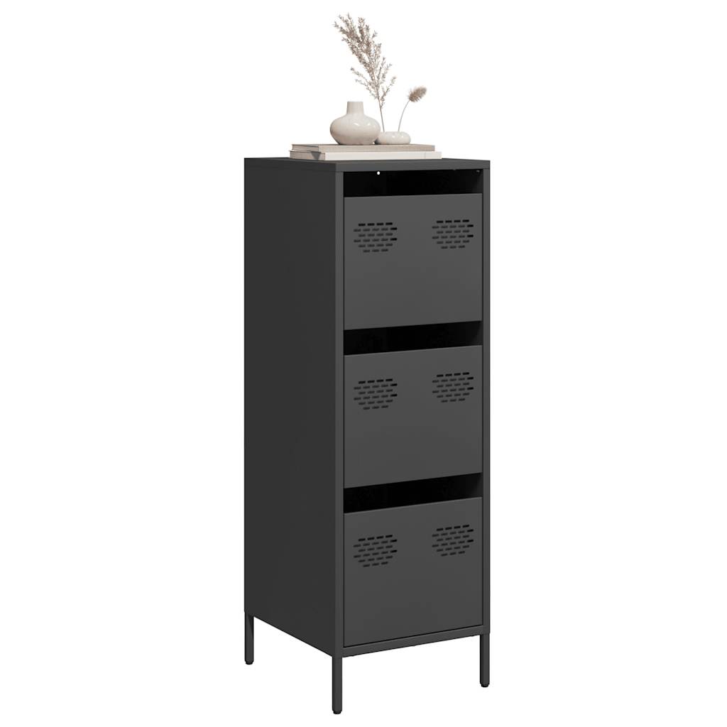 vidaXL Hoge kast 39x35x103,5 cm staal mosterdgeel - Aashly
