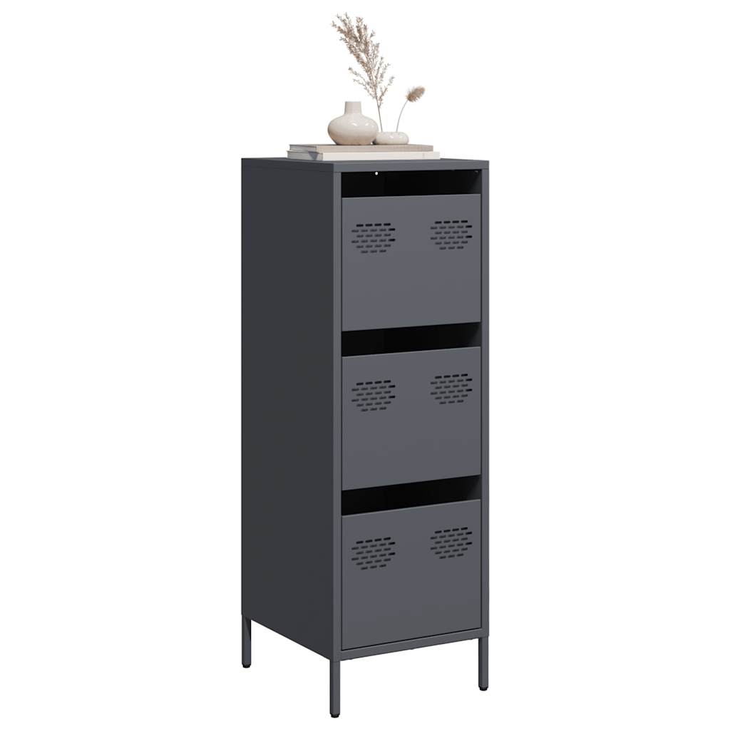 vidaXL Hoge kast 39x35x103,5 cm staal mosterdgeel - Aashly
