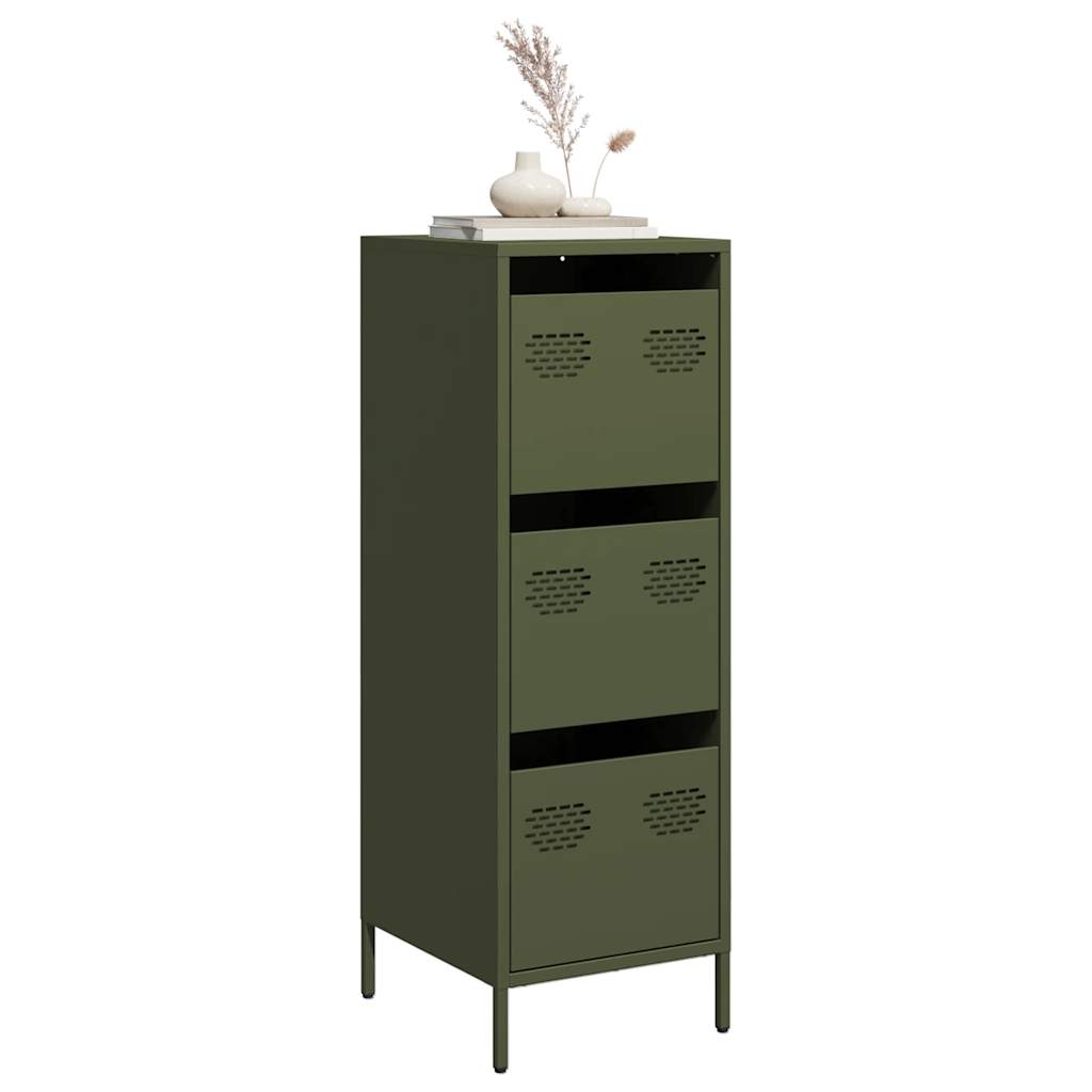 vidaXL Hoge kast 39x35x103,5 cm staal mosterdgeel - Aashly