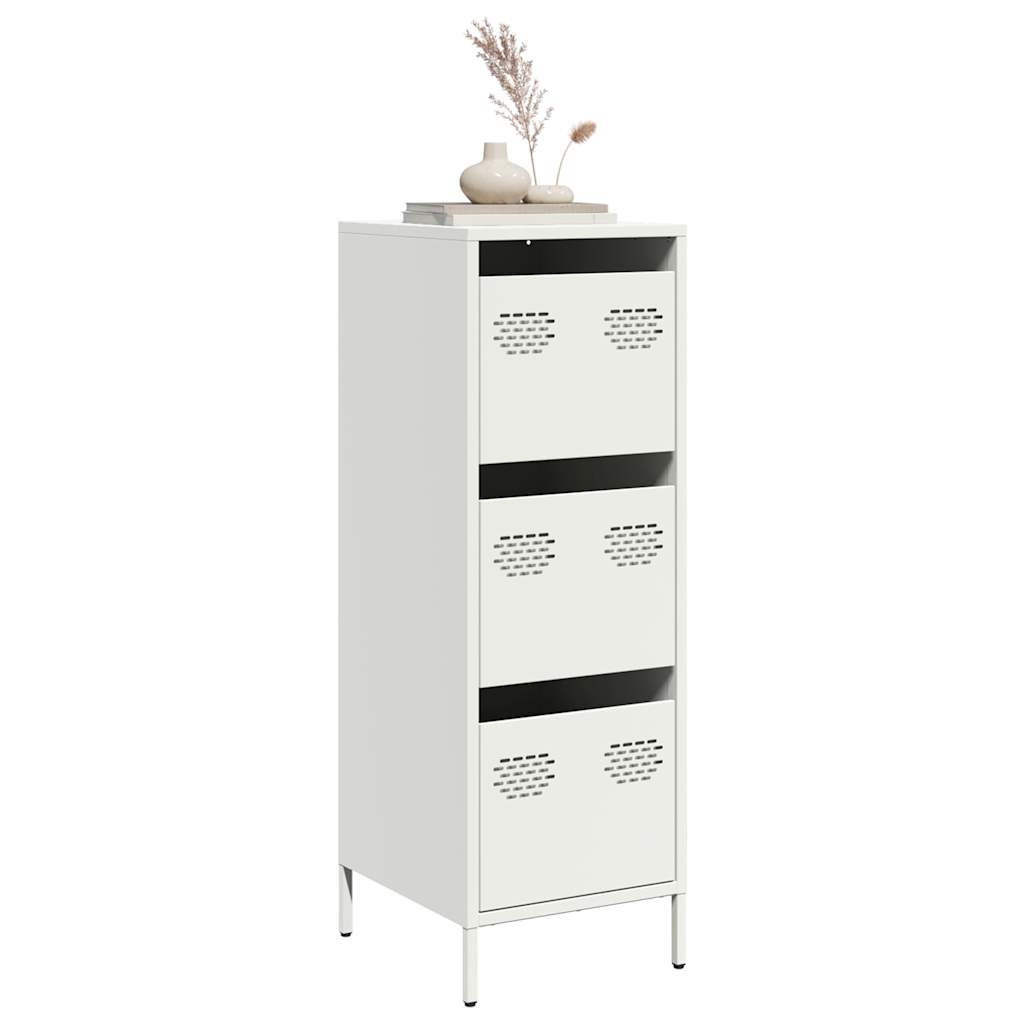 vidaXL Hoge kast 39x35x103,5 cm staal mosterdgeel - Aashly