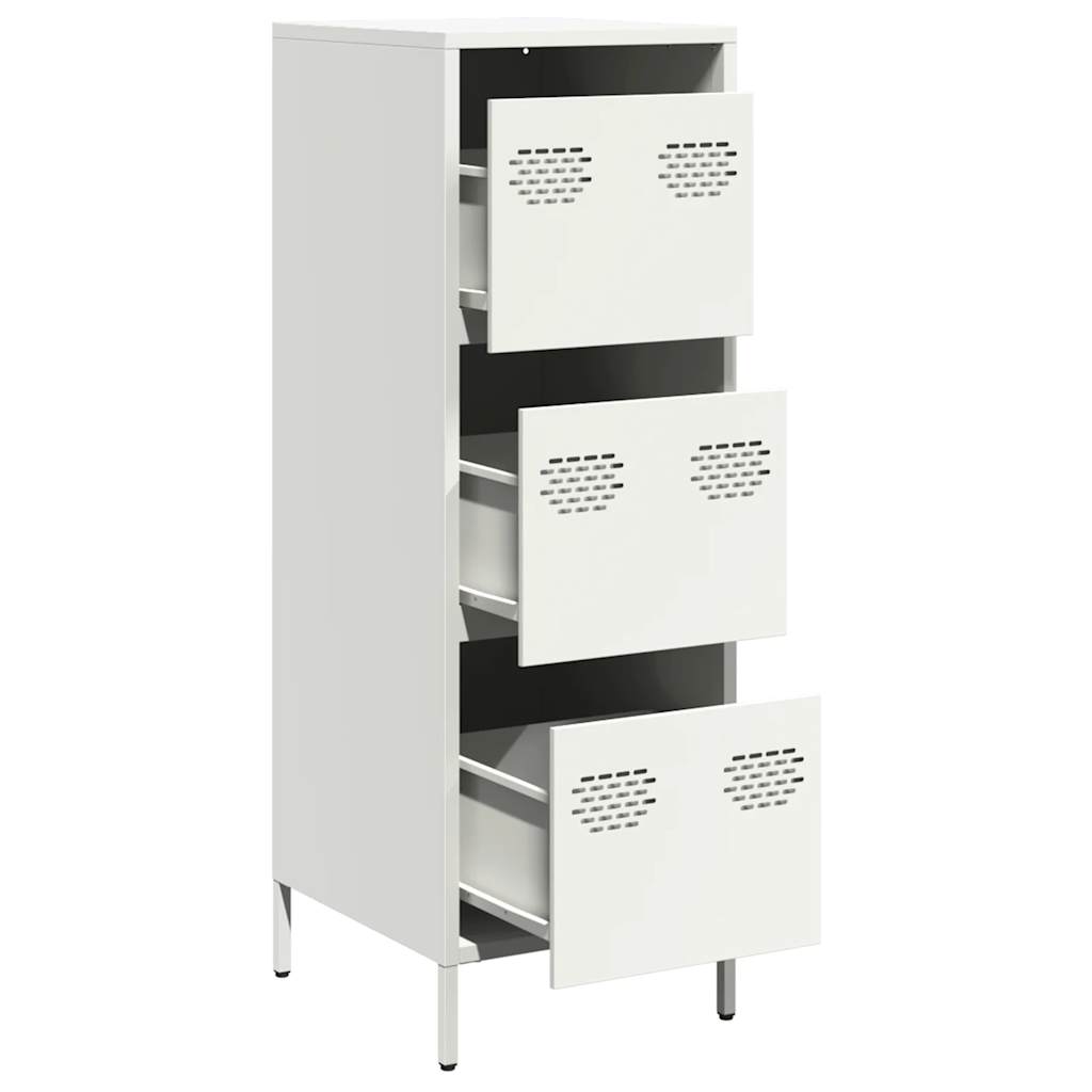 vidaXL Hoge kast 39x35x103,5 cm staal mosterdgeel - Aashly
