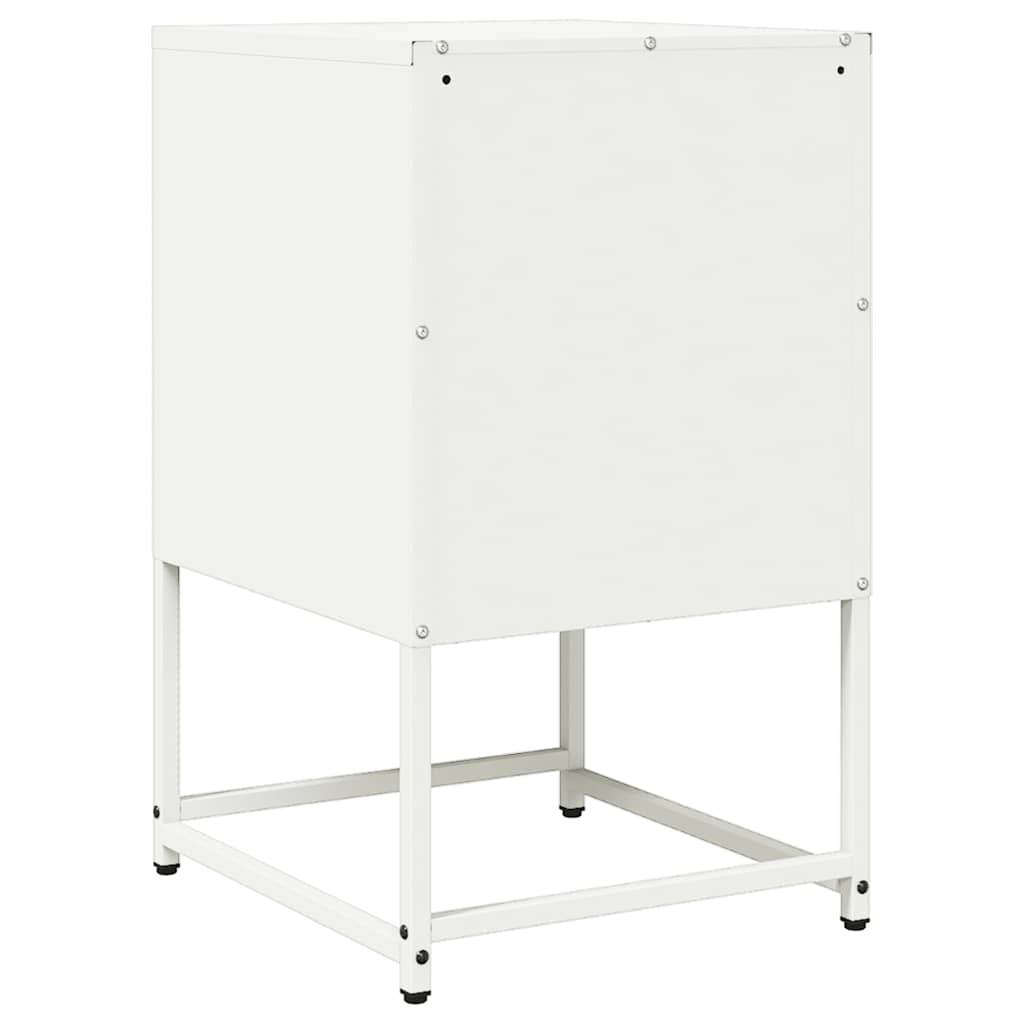 vidaXL Nachtkastje 36x39x60,5 cm koudgewalst staal antracietkleurig - Aashly