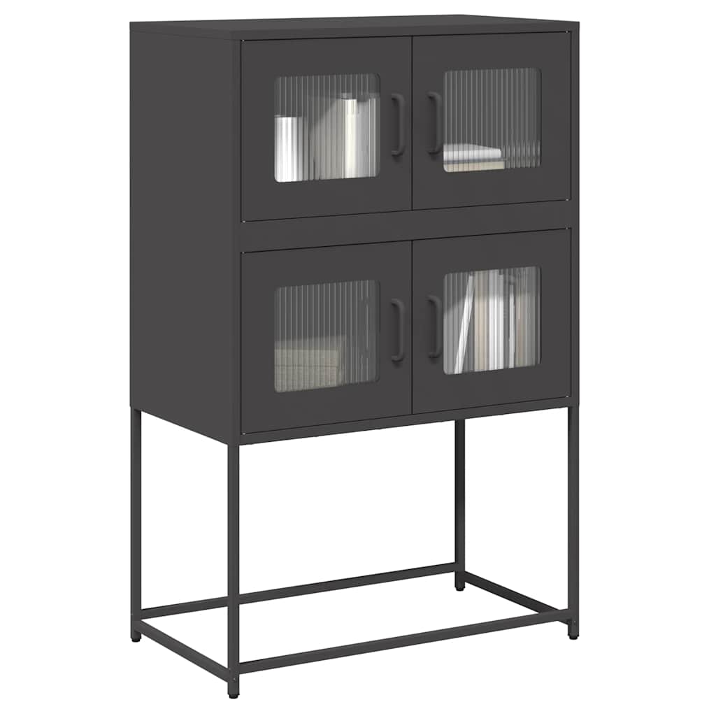 vidaXL Hoge kast 68x39x123 cm staal olijfgroen - Aashly