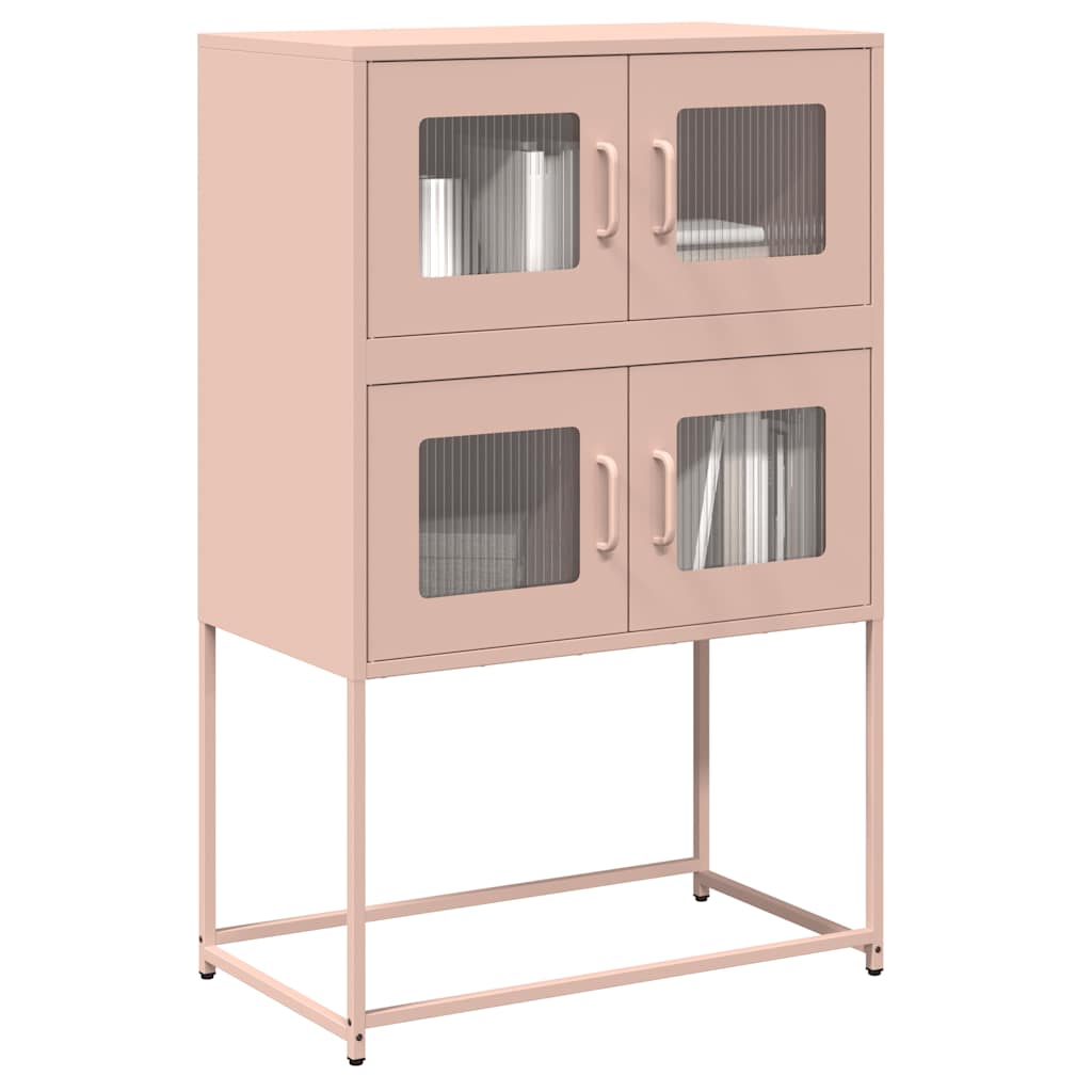 vidaXL Hoge kast 68x39x123 cm staal olijfgroen - Aashly