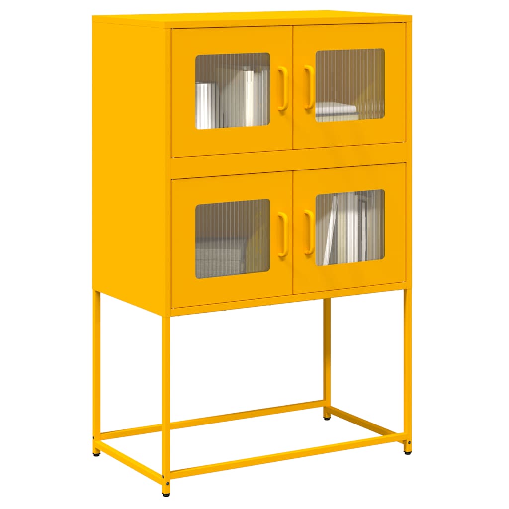 vidaXL Hoge kast 68x39x123 cm staal olijfgroen - Aashly