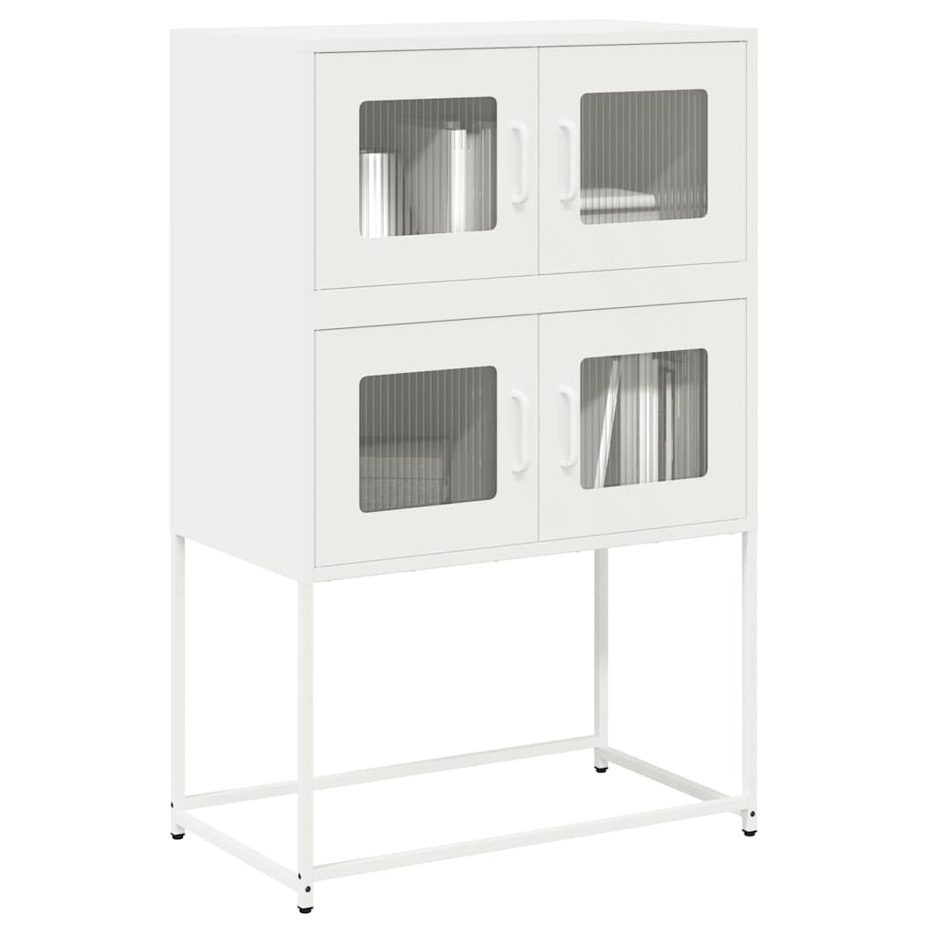 vidaXL Hoge kast 68x39x123 cm staal olijfgroen - Aashly