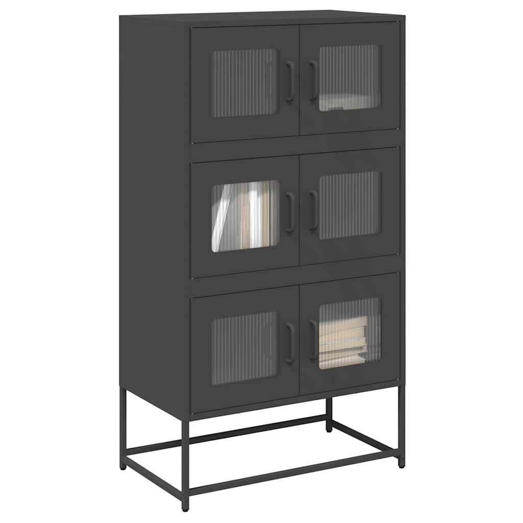 vidaXL Hoge kast 68x39x123 cm staal olijfgroen - Aashly