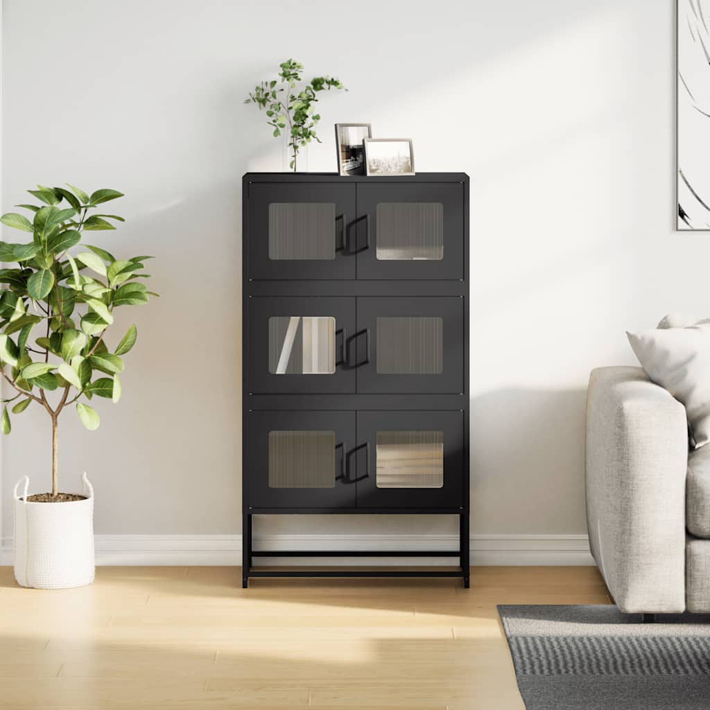 vidaXL Hoge kast 68x39x123 cm staal olijfgroen - Aashly