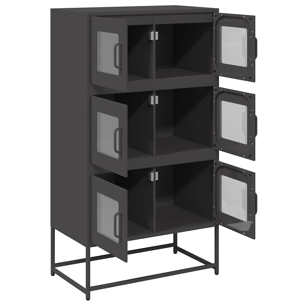 vidaXL Hoge kast 68x39x123 cm staal olijfgroen - Aashly